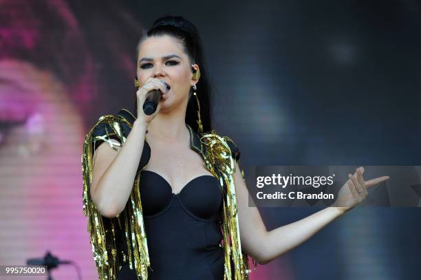 Saara Aalto performs on stage during Day 1 of Kew The Music at Kew Gardens on July 10, 2018 in London, England.