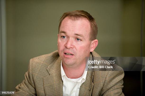 Republican S.C. State Senator Mick Mulvaney, who is running against Rep. John Spratt in the 5th district, speaks with Roll Call on Oct. 19, 2009.