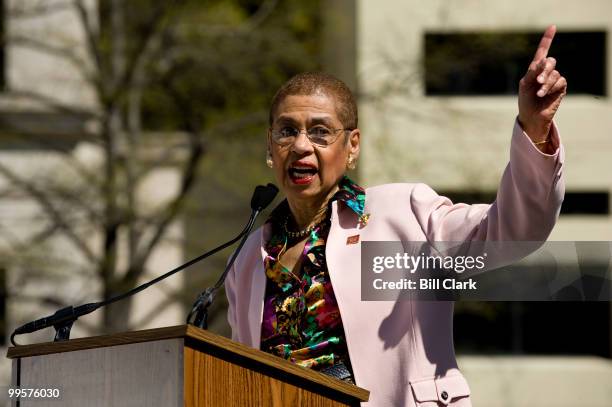 Del. Eleanor Holmes Norton, D-D.C., speaks during the National Census Day rally at Freedom Plaza in Washington on Thursday, April 1, 2010.