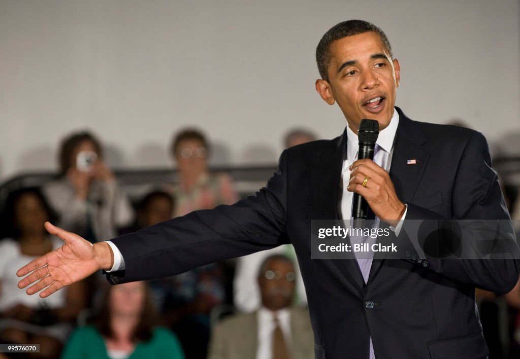 President Barack Obama speaks during his Healthcare Town Hal