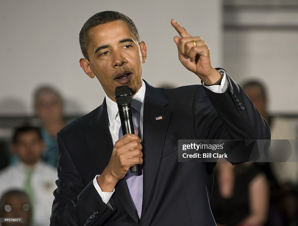 President Barack Obama speaks during his Healthcare Town Hal