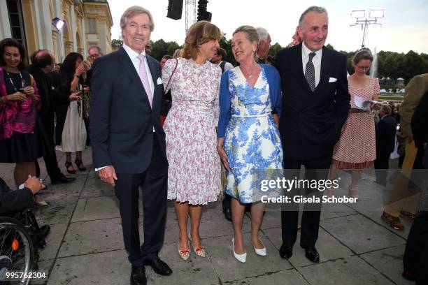 Prince Leopold, Poldi of Bavaria and his wife Princess Ursula, Uschi of Bavaria, Herzog Max in Bayern and his wife Elisabeth in Bayern during the...