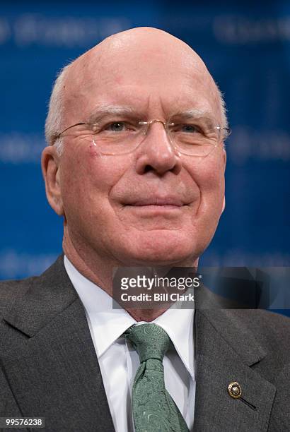 Sen. Patrick Leahy, D-Vt., incoming chairman of the Senate Judiciary Committee, speaks at the Georgetown Law Center on Wednesday, Dec. 13 about the...