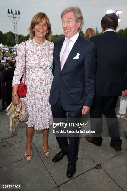 Prince Leopold, Poldi of Bavaria and his wife Princess Ursula, Uschi of Bavaria during the Summer Reception of the Bavarian State Parliament at...