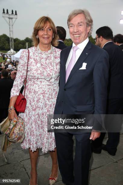Prince Leopold, Poldi of Bavaria and his wife Princess Ursula, Uschi of Bavaria during the Summer Reception of the Bavarian State Parliament at...