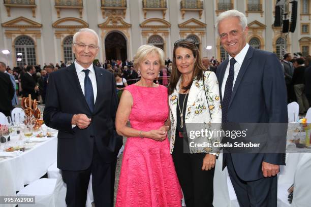 Former Prime minister of Bavaria Edmund Stoiber and his wife Karin Stoiber and Peter Ramsauer and his wife Susanne Ramsauer during the Summer...