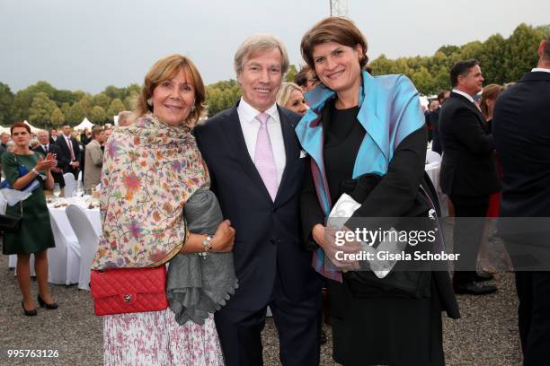 Prince Leopold, Poldi of Bavaria and his wife Princess Ursula, Uschi of Bavaria and Claudia Stamm, daughter of Barbara Stamm, during the Summer...