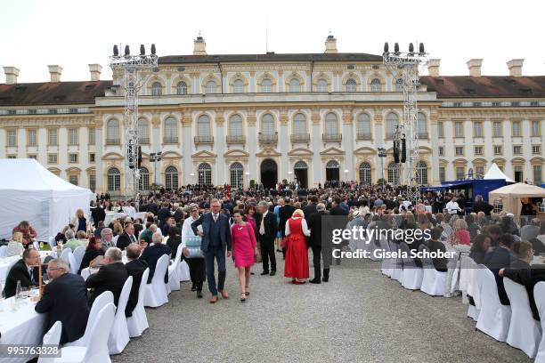 General view during the Summer Reception of the Bavarian State Parliament at Schleissheim Palace on July 10, 2018 in Munich, Germany.
