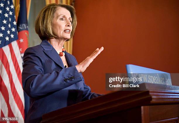 Speaker of the House Nancy Pelosi, D-Calif., holds her weekly news conference in the U.S. Capitol on Thursday, June 11, 2009.