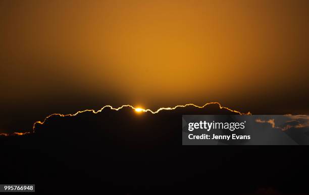 The sun rises over Bondi Beach on July 11, 2018 in Sydney, Australia. Temperatures dropped to 7 degrees Celsius in Sydney this morning, with a...