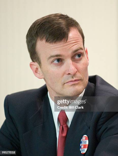 Iraq War veteran Tom Roughneen, R-N.J., a candidate running for Congress, attends the Iraq Veterans for Congress news conference at the National...