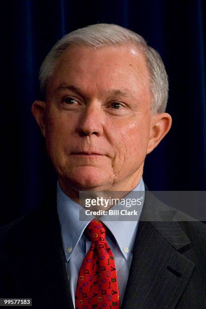 Sen. Jeff Sessions, R-Ala., attends a news conference on the Law of the Sea Treaty on Wednesday, Oct. 24, 2007.