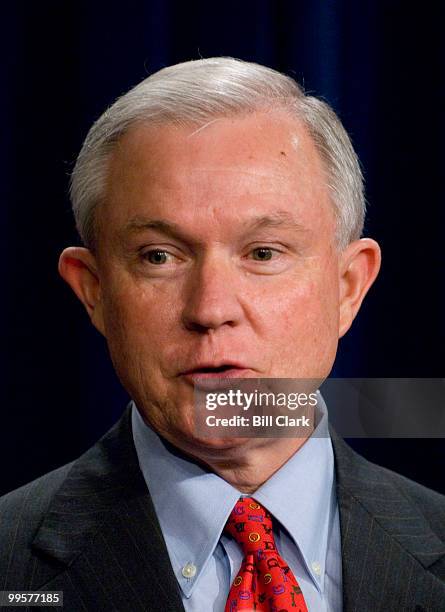 Sen. Jeff Sessions, R-Ala., attends a news conference on the Law of the Sea Treaty on Wednesday, Oct. 24, 2007.