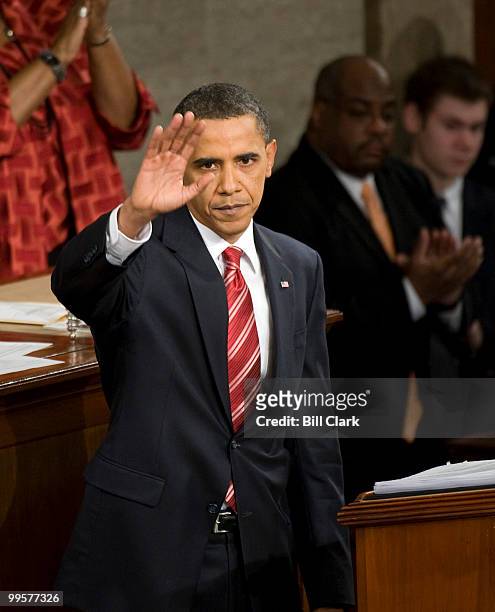 President Barack Obama delivers his first State of the Union Address before a joint session of Congress on Wednesday, Jan. 27, 2010.