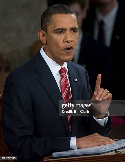 President Barack Obama delivers his first State of the Union Address before a joint session of Congress on Wednesday, Jan. 27, 2010.