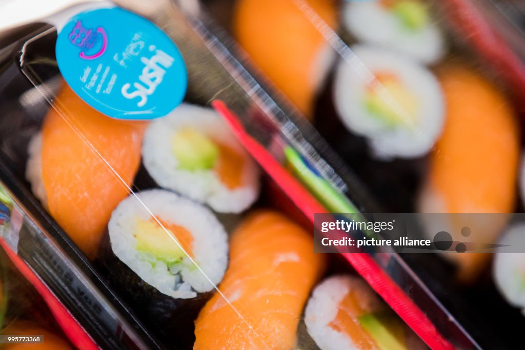 Fresh sushi at the supermarket