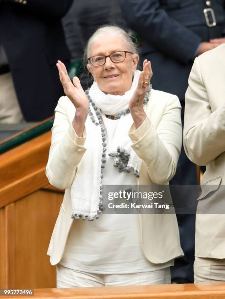 Vanessa Redgrave attends day eight of the Wimbledon Tennis Championships at the All England Lawn Tennis and Croquet Club on July 10, 2018 in London,...