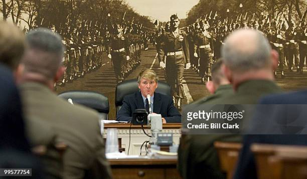 Rep. Gene Taylor, D-Miss., chairman of the House Seapower and Expeditionary Forces Subcommittee, conducts the committee's hearing on the Marine Corps...