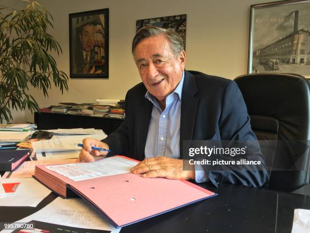 The building contractor Richard Lugner sits in his office in hin shoppin mall Lugner City in Vienna, Austria, 25 September 2017. On 11 October Lugner...