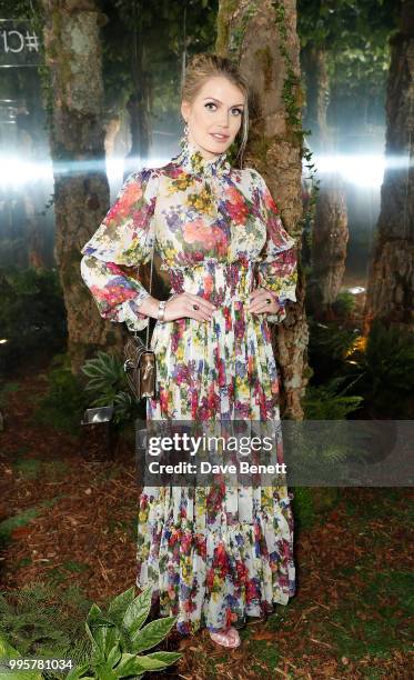 Lady Kitty Spencer attends the BVLGARI MAN WOOD ESSENCE event at Sky Garden on July 10, 2018 in London, England.