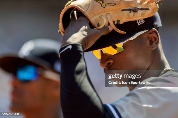 New York Yankees Shortstop Didi Gregorius walks back to the Yankees dugout during the MLB game between the New York Yankees and the Toronto Blue Jays...