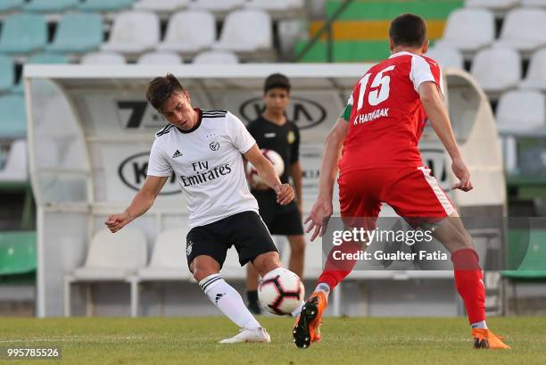 Benfica forward Franco Cervi in action during the Pre-Season Friendly match between SL Benfica and FK Napredak at Estadio do Bonfim on July 10, 2018...