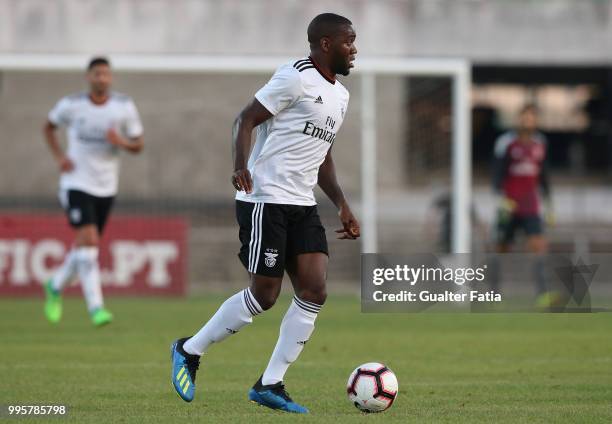 Benfica forward Ola John in action during the Pre-Season Friendly match between SL Benfica and FK Napredak at Estadio do Bonfim on July 10, 2018 in...