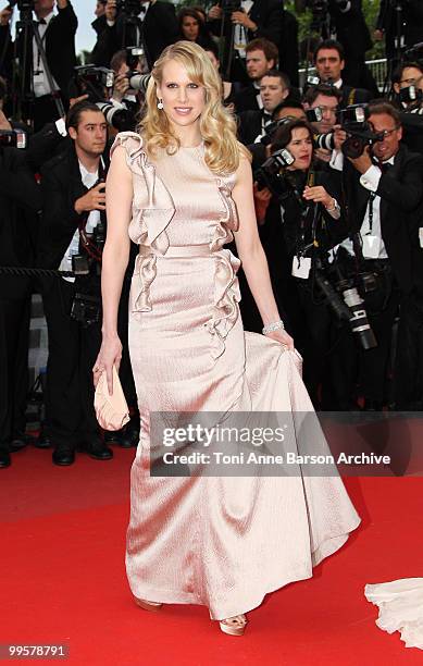 Actress Lucy Punch attends the 'You Will Meet A Tall Dark Stranger' Premiere held at the Palais des Festivals during the 63rd Annual International...