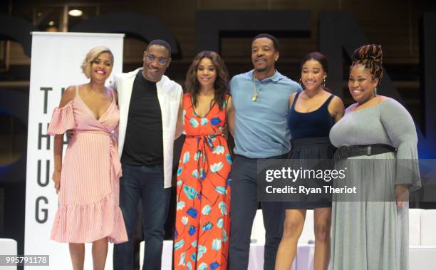 Director of Entertainment for Essence Magazine, Cori Murray, director George Tillman, Jr., actors Regina Hall, Russel Hornsby and Amandla Stenberg...