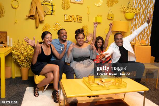Actors Amandla Stenberg and Russel Hornsby, author Angie Thomas , actor Regina Hall and director George Tillman, Jr. During “The Hate U Give” cast...