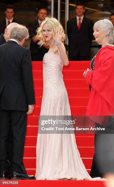 Actress Naomi Watts attends the 'You Will Meet A Tall Dark Stranger' Premiere held at the Palais des Festivals during the 63rd Annual International...