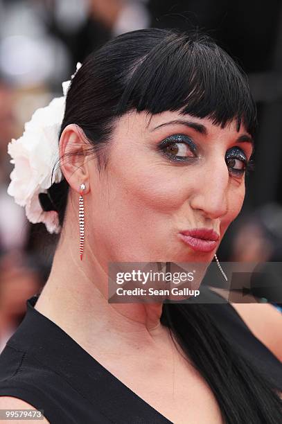 Rossy De Palma attends the "You Will Meet A Tall Dark Stranger" Premiere at the Palais des Festivals during the 63rd Annual Cannes Film Festival on...