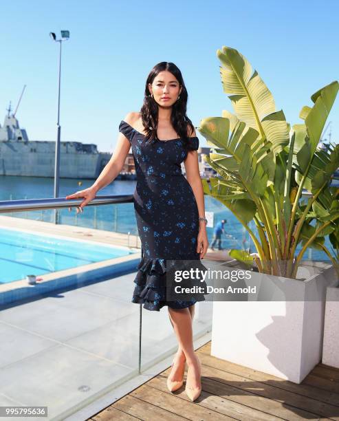 Jessica Gomes poses during the David Jones Spring Summer 18 Collections Launch Model Castings on July 11, 2018 in Sydney, Australia.