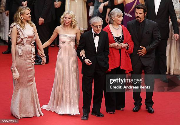 Actresses actress Naomi Watts, Lucy Punch, Director Woody Allen, Actress Gemma Jones and Actor Josh Brolin attend the "You Will Meet A Tall Dark...
