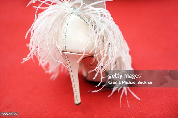 Actress Frederique Bel attends the "You Will Meet A Tall Dark Stranger" Premiere at the Palais des Festivals during the 63rd Annual Cannes Film...