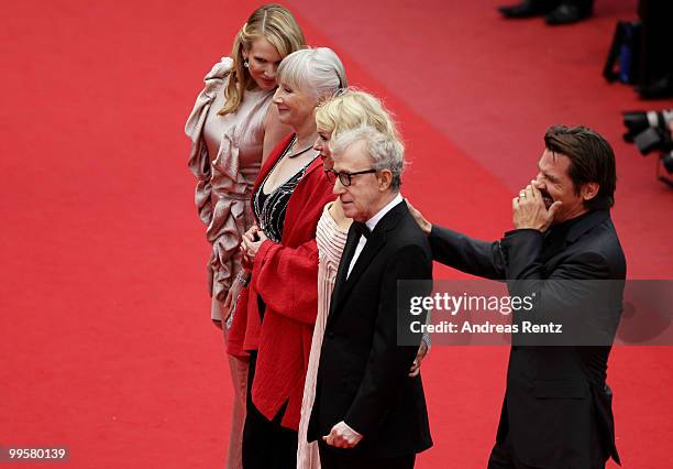 Actresses Lucy Punch, Gemma Jones, Naomi Watts, Director Woody Allen and Actor Josh Brolin attend the "You Will Meet A Tall Dark Stranger" Premiere...