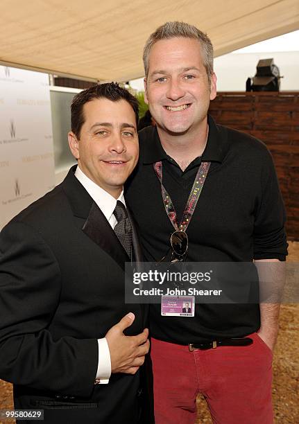 David Glasser and Graham Taylor attend the 'The Weinstein Company Cocktail Party' during the 63rd Annual Cannes Film Festival at Terraza Martini at...