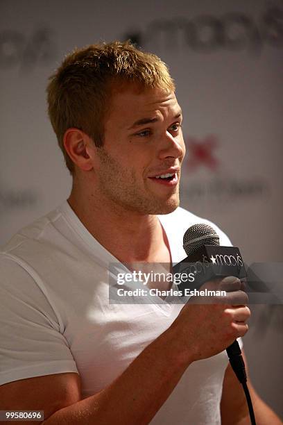 Actor Kellan Lutz promotes Calvin Klein X Underwear at Macy's Herald Square on May 15, 2010 in New York City.