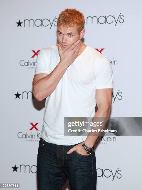 Actor Kellan Lutz promotes Calvin Klein X Underwear at Macy's Herald Square on May 15, 2010 in New York City.