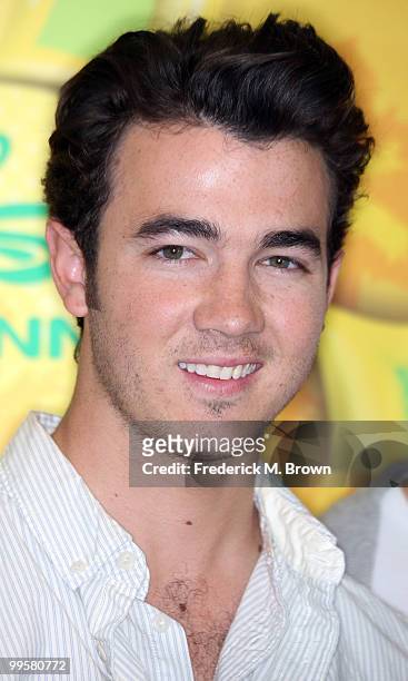 Kevin Jonas of the Jonas Brothers attends the Disney and ABC Television Group Summer press junket at ABC on May 15, 2010 in Burbank, California.