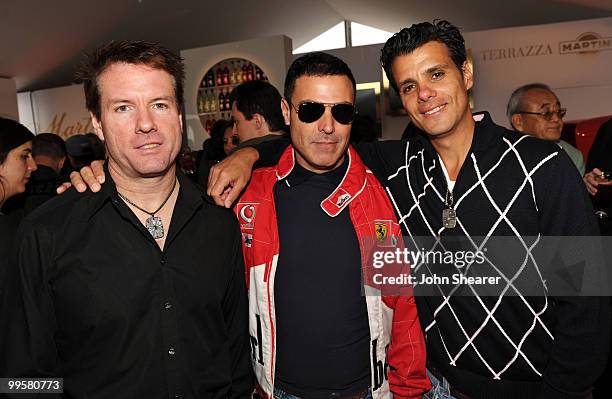 Michael Sailer, Amir Benesh and Richard Bellofatto attend the 'The Weinstein Company Cocktail Party' during the 63rd Annual Cannes Film Festival at...