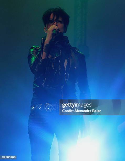 German singer Nena performs during a concert at the fourth day of the 2nd ecumenical Kirchentag on May 15, 2010 in Munich, Germany.