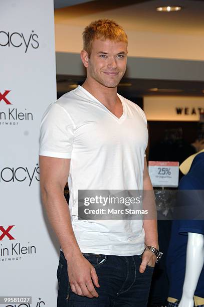 Kellan Lutz promotes Calvin Klein X Underwear at Macy's Herald Square on May 15, 2010 in New York City.