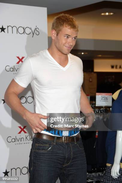 Kellan Lutz promotes Calvin Klein X Underwear at Macy's Herald Square on May 15, 2010 in New York City.