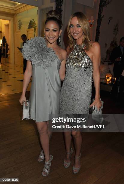 Actress Jennifer Lopez and creative director of Gucci, Frida Giannini attend the Vanity Fair and Gucci Party Honoring Martin Scorsese during the 63rd...