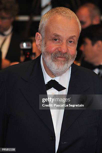 Director Mike Leigh attends the "Another Year" Premiere at the Palais des Festivals during the 63rd Annual Cannes Film Festival on May 15, 2010 in...