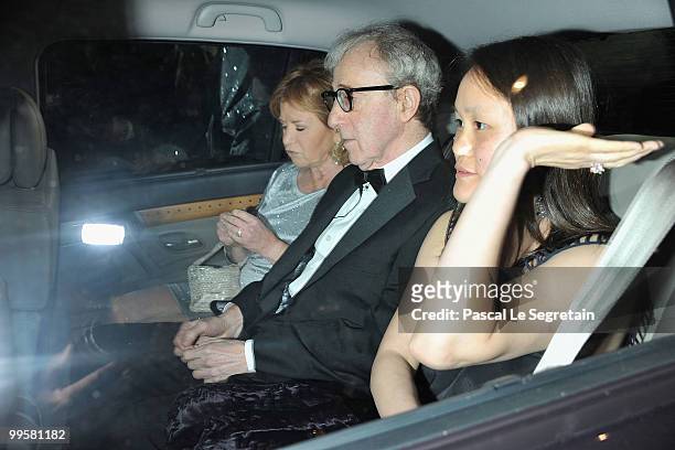 Guest, Director Woody Allen and his wife Soon-Yi Previn depart the "You Will Meet A Tall Dark Stranger" Premiere at the Palais des Festivals during...