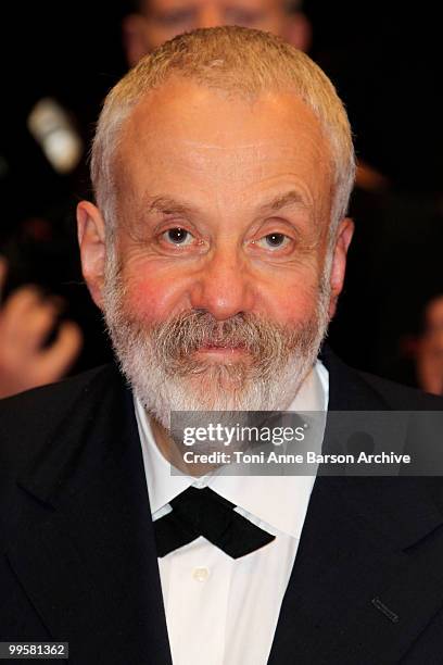 Director Mike Leigh attends the 'Another Year' premiere held at the Palais des Festivals during the 63rd Annual International Cannes Film Festival on...