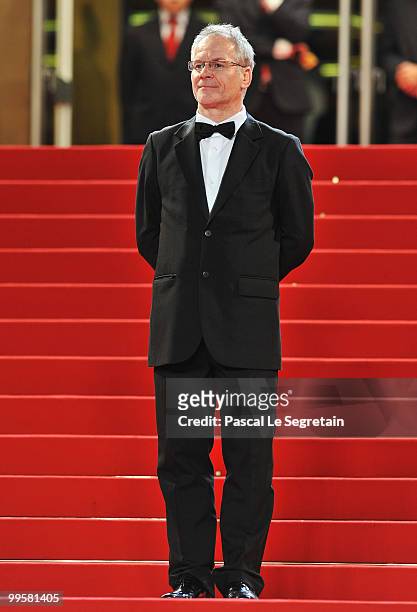 Cannes Festival Director Thierry Fremaux attends the "Another Year" Premiere at the Palais des Festivals during the 63rd Annual Cannes Film Festival...