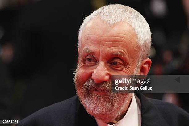 Director Mike Leigh attends the "Another Year" Premiere at the Palais des Festivals during the 63rd Annual Cannes Film Festival on May 15, 2010 in...